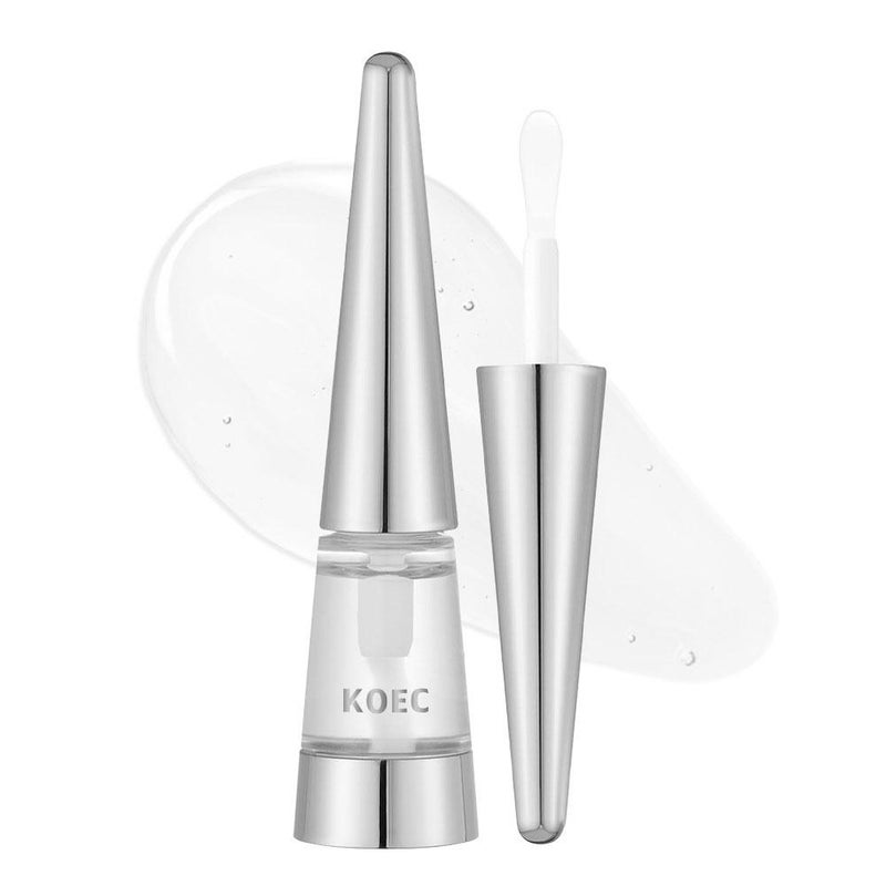 [SMT Whitelist] Black and Silver Transparent Lip Oil, Moisturizing 4-Color Lip Gloss, Lip Plumper, Exfoliating, Intensive Plumping and Moisturizing for Lips
